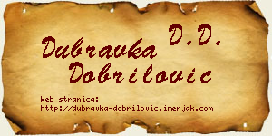 Dubravka Dobrilović vizit kartica